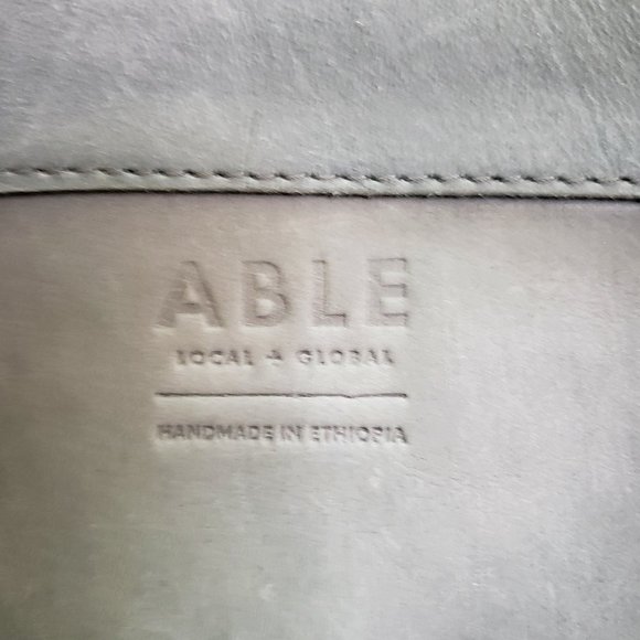 Able Rachel Gray Leather Tote Bag - Picture 5 of 8